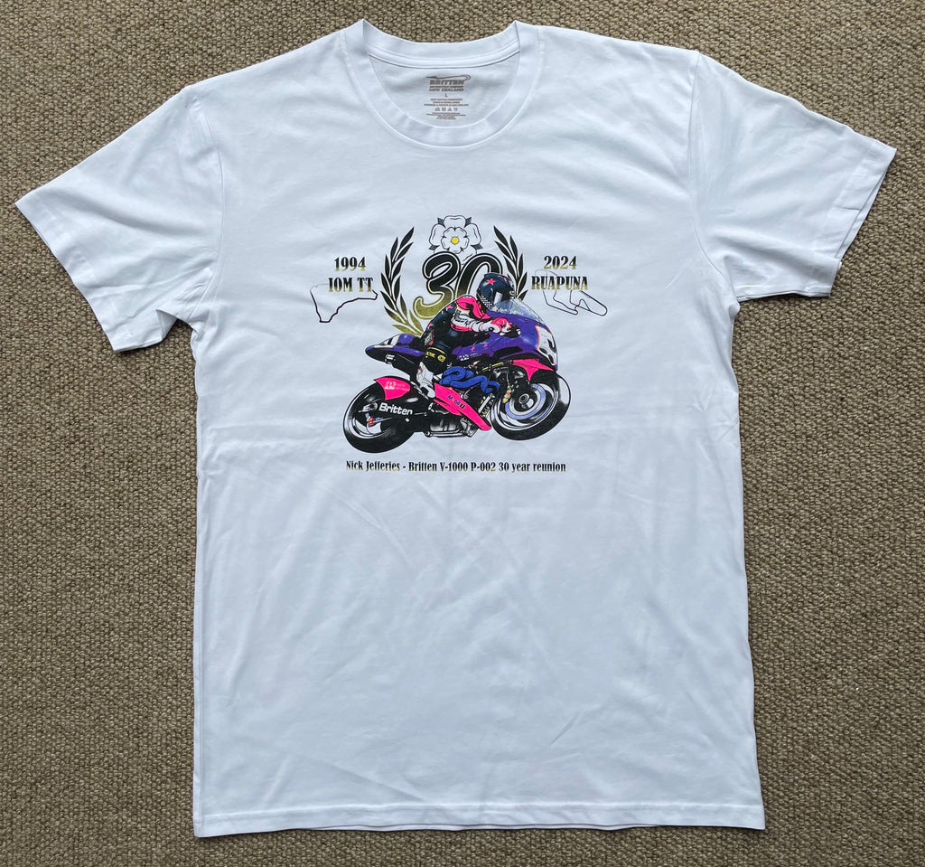 30TH IOM Anniversary Collectors T Shirt in White