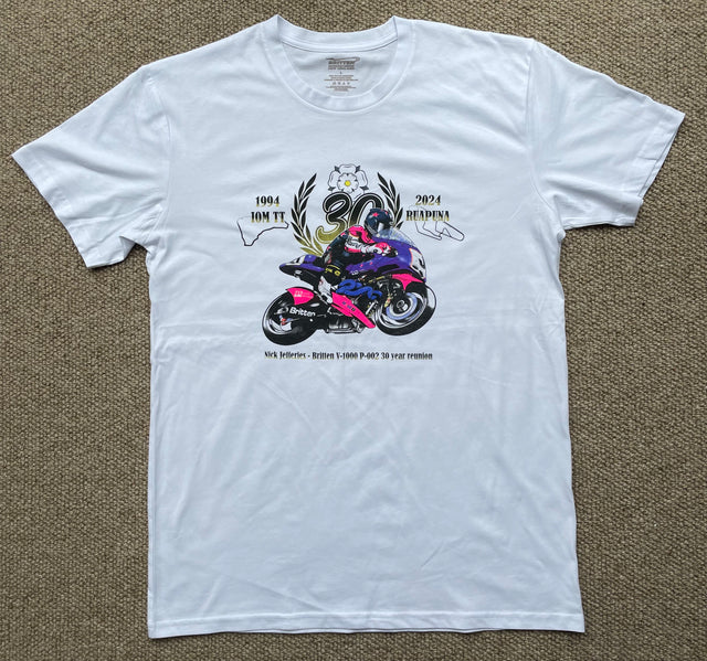 30TH IOM Anniversary Collectors T Shirt in White