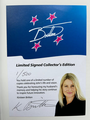 Available by request. The John Britten Story - book signed by Kirsteen Britten