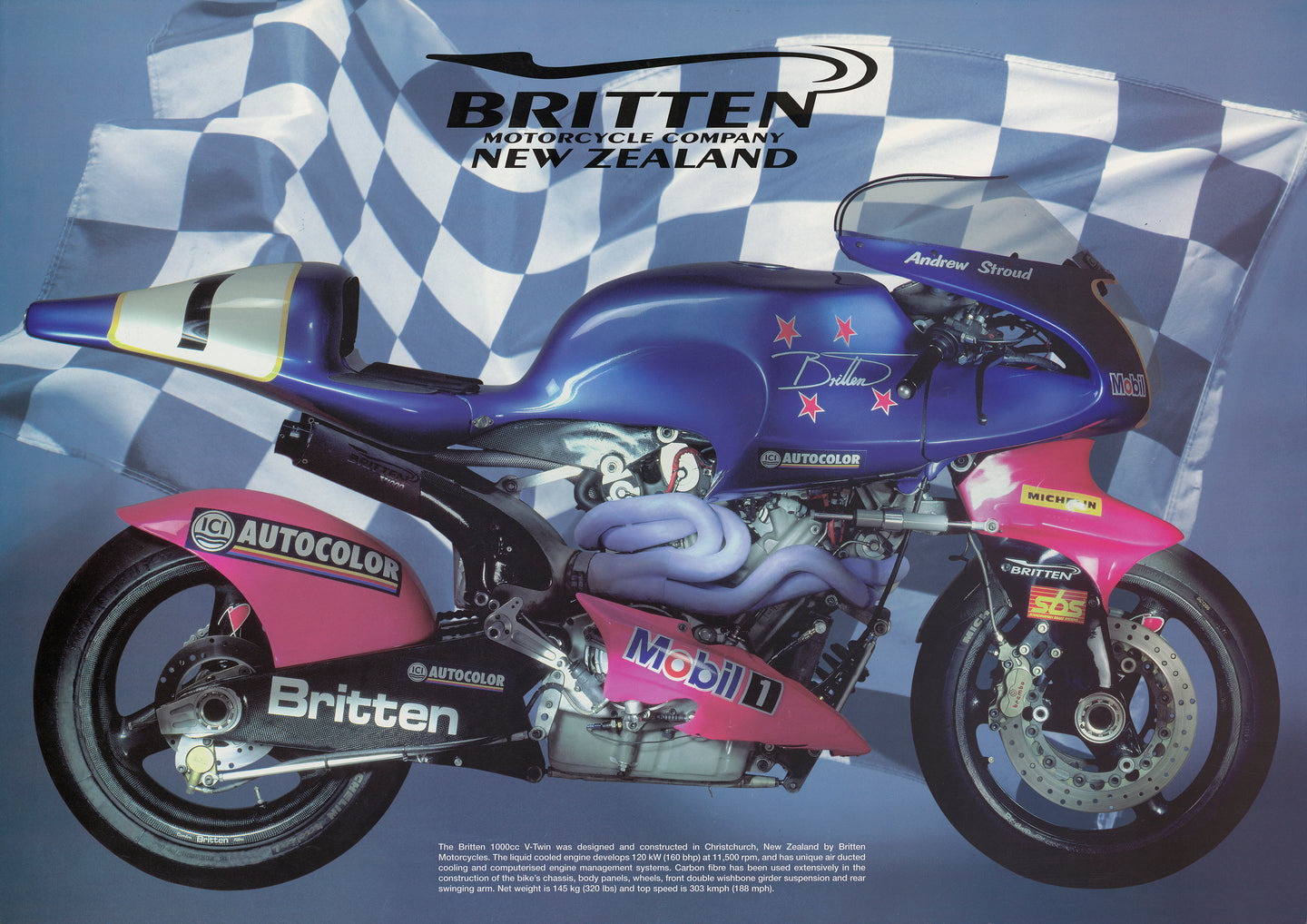 Britten Racer Britten Motorcycle Historic poster collection – Britten Motorcycle Company