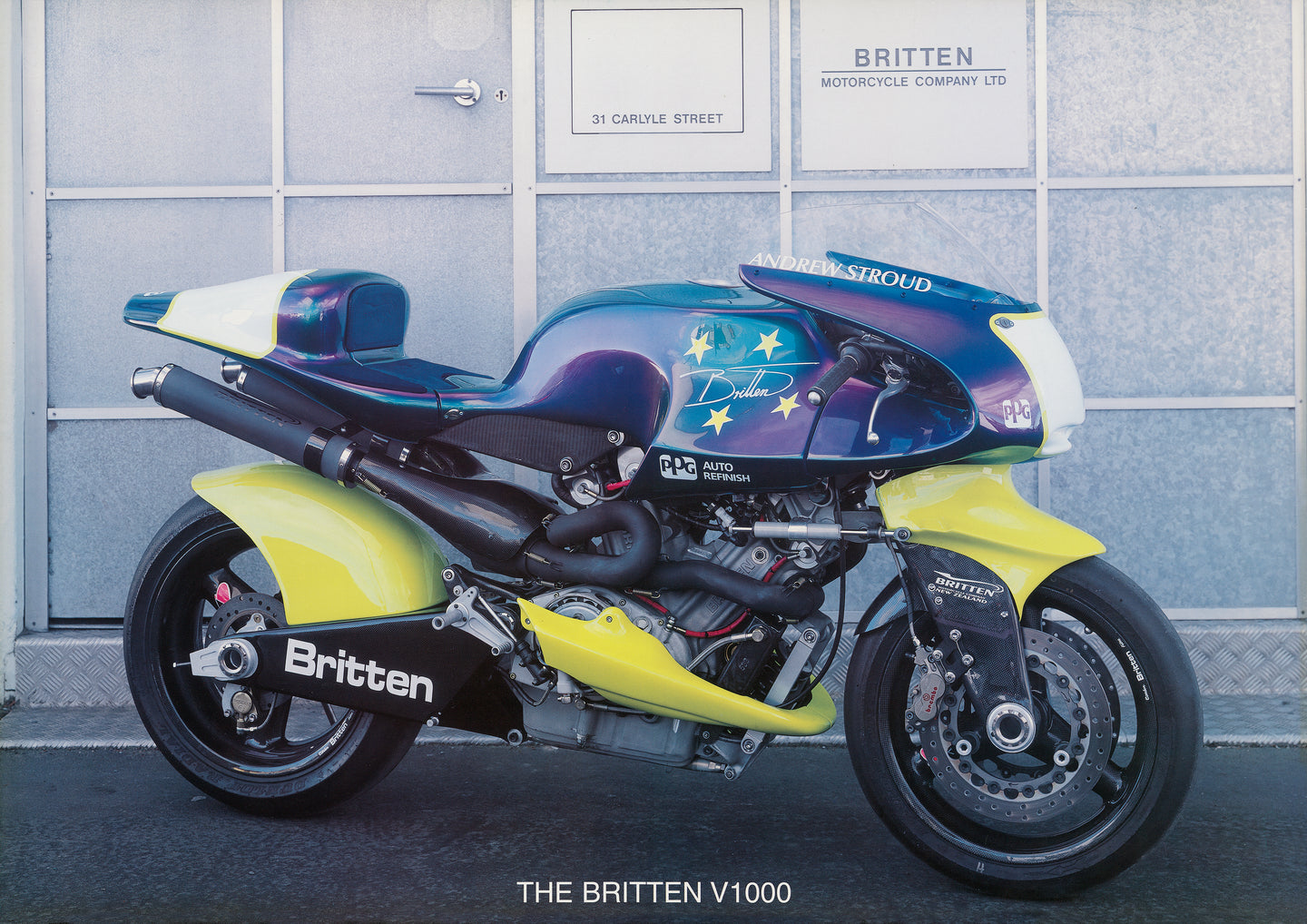 Britten Racer Britten Motorcycle Historic poster collection – Britten Motorcycle Company
