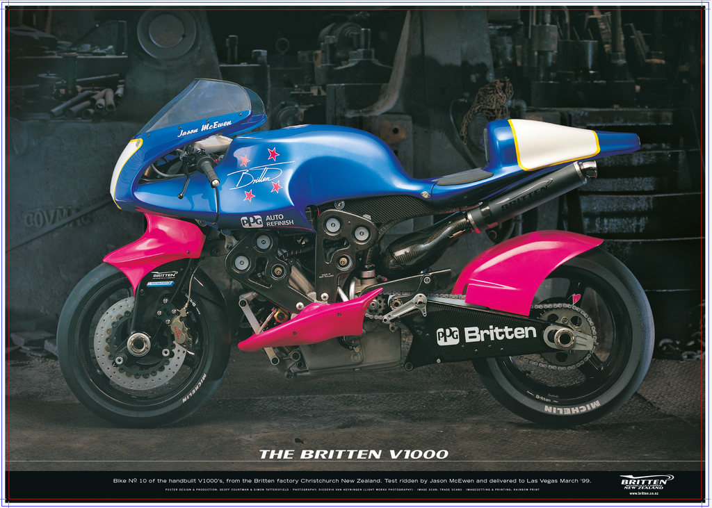 Britten Motorcycle Historic poster collection